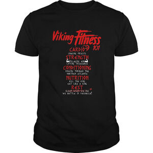 Viking Fitness 101 Card Strength Conditioning Nutrition Rest Shirt